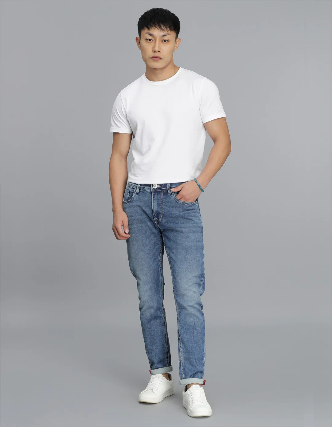 Med Blue 5 Pocket Low-Rise Ankle Length jeans - Image 2