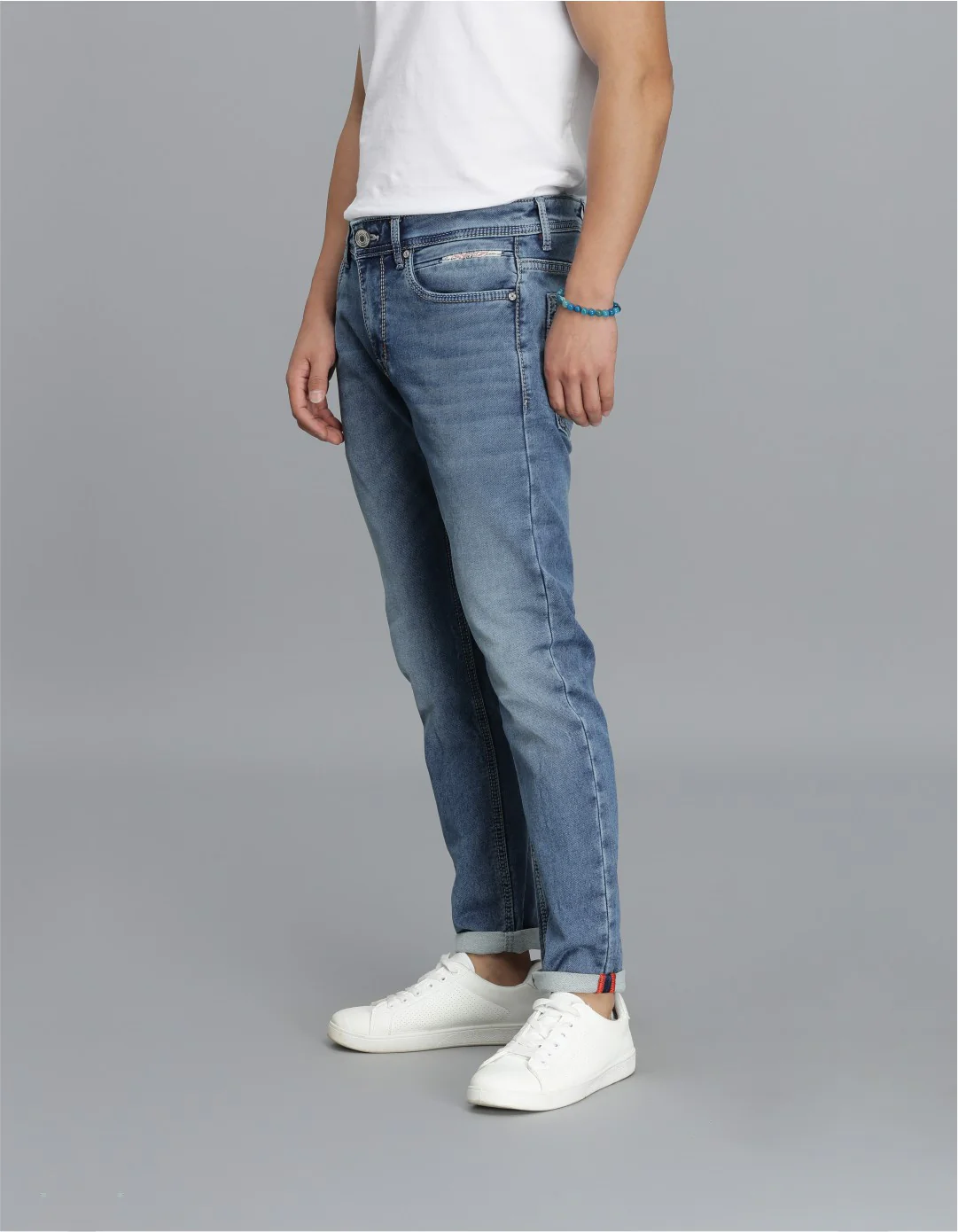 Med Blue 5 Pocket Low-Rise Ankle Length jeans - Image 3