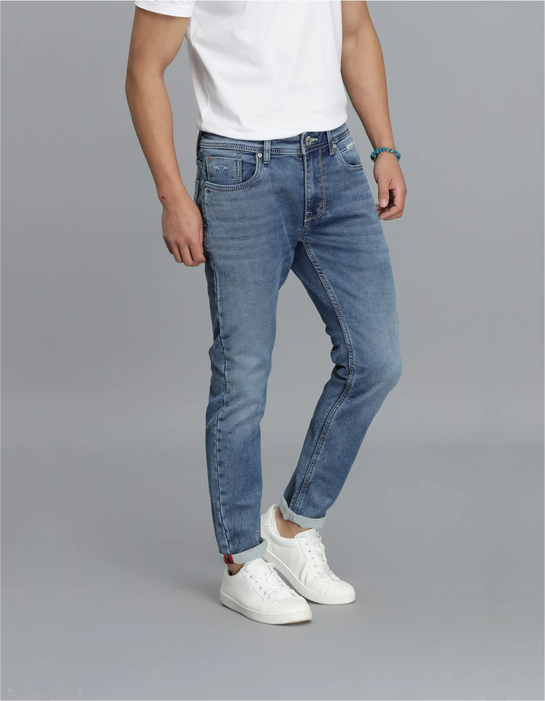 Med Blue 5 Pocket Low-Rise Ankle Length jeans - Image 4