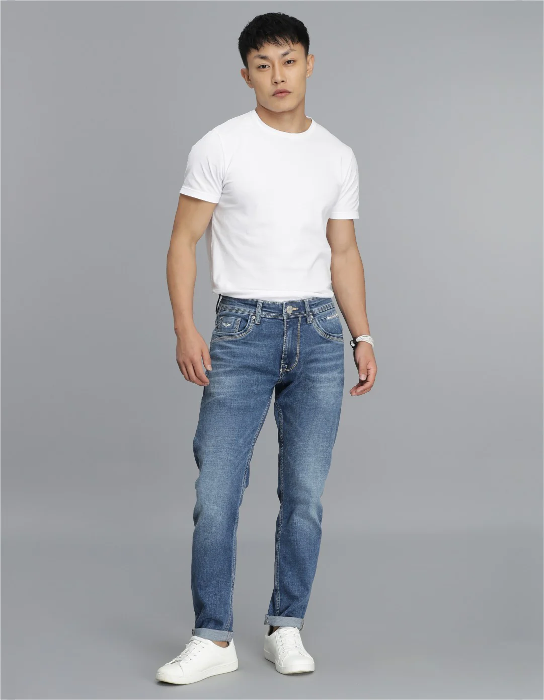 Med Blue 5 Pocket Low-Rise Ankle Length jeans - Image 2