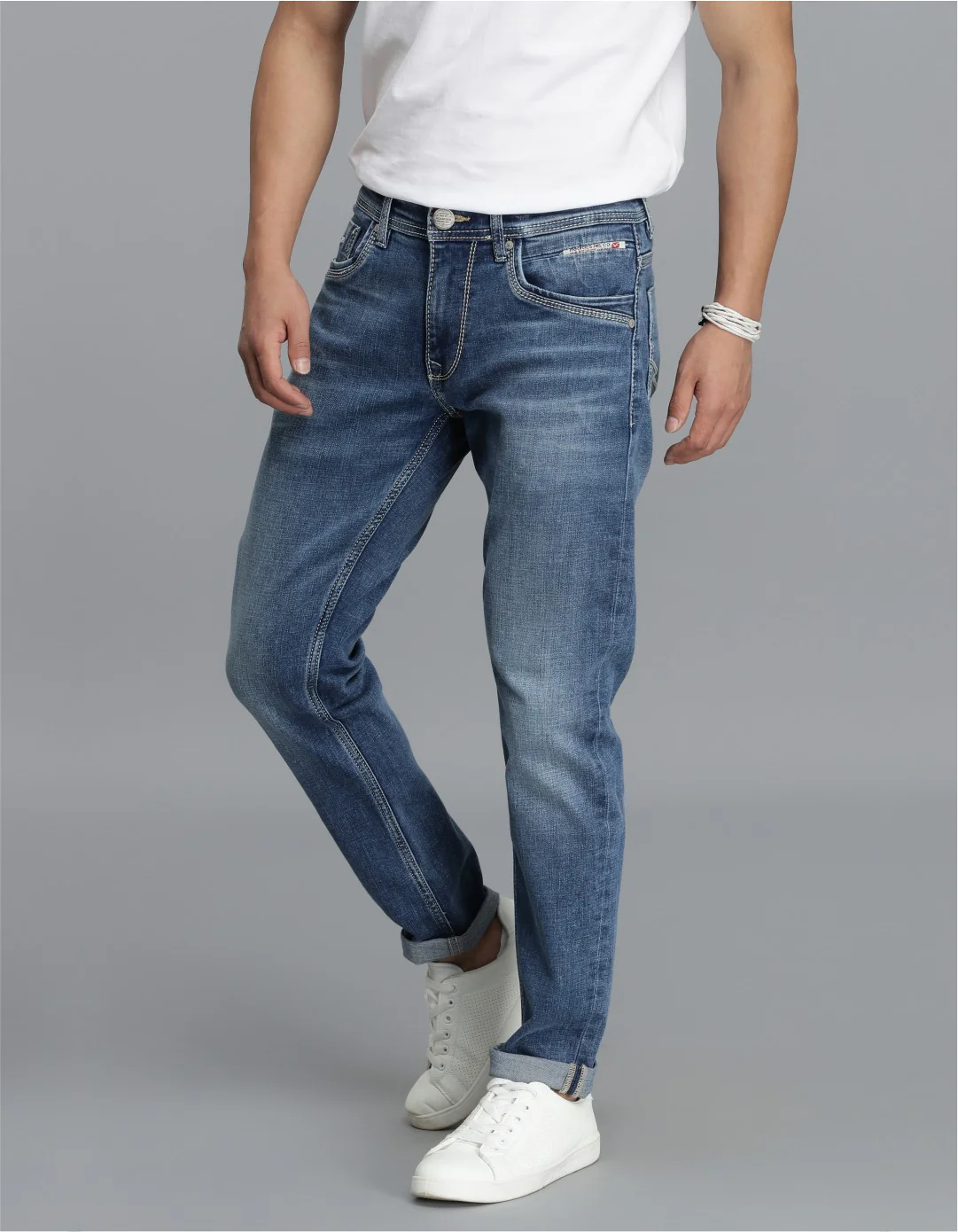 Med Blue 5 Pocket Low-Rise Ankle Length jeans - Image 3
