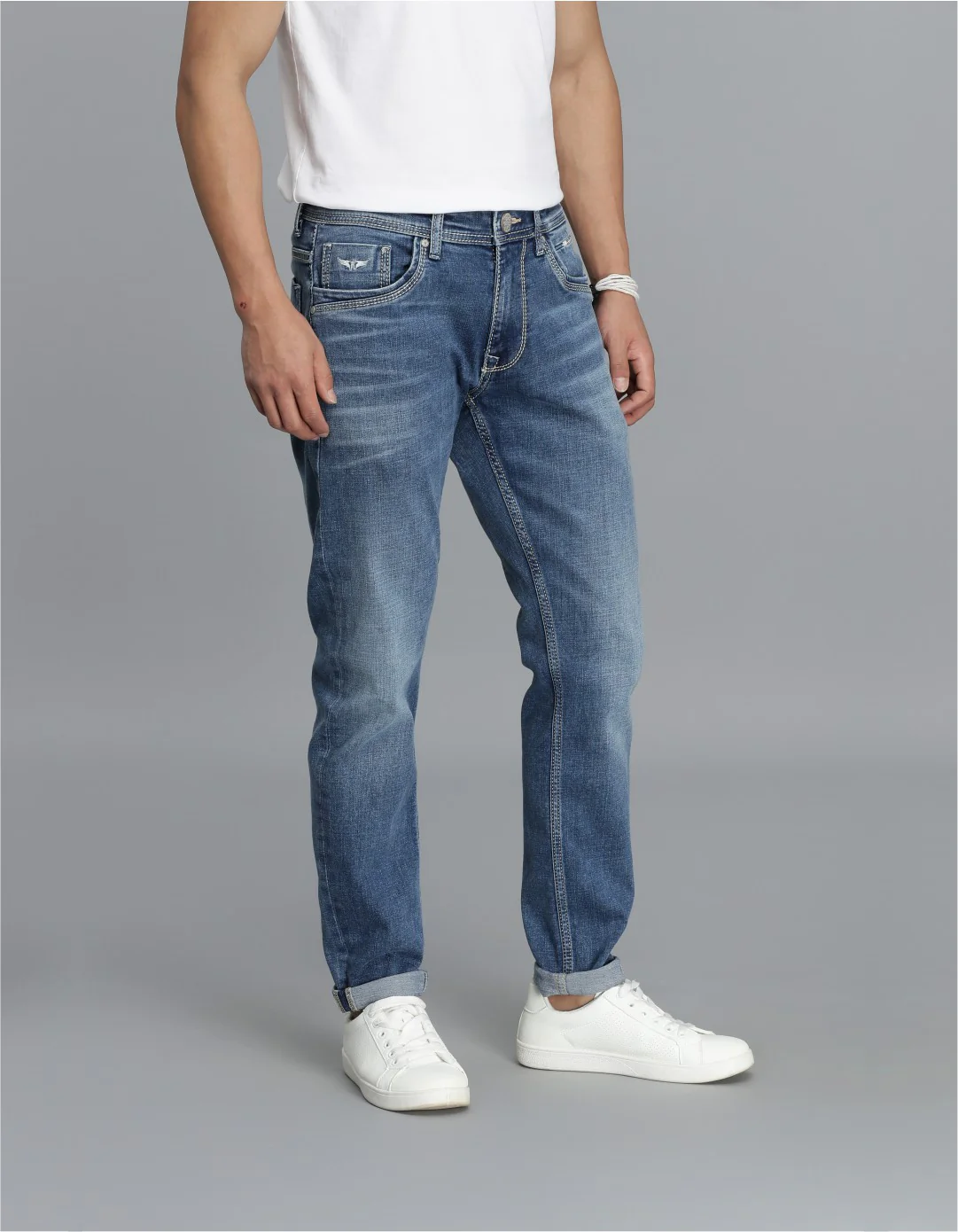 Med Blue 5 Pocket Low-Rise Ankle Length jeans - Image 4