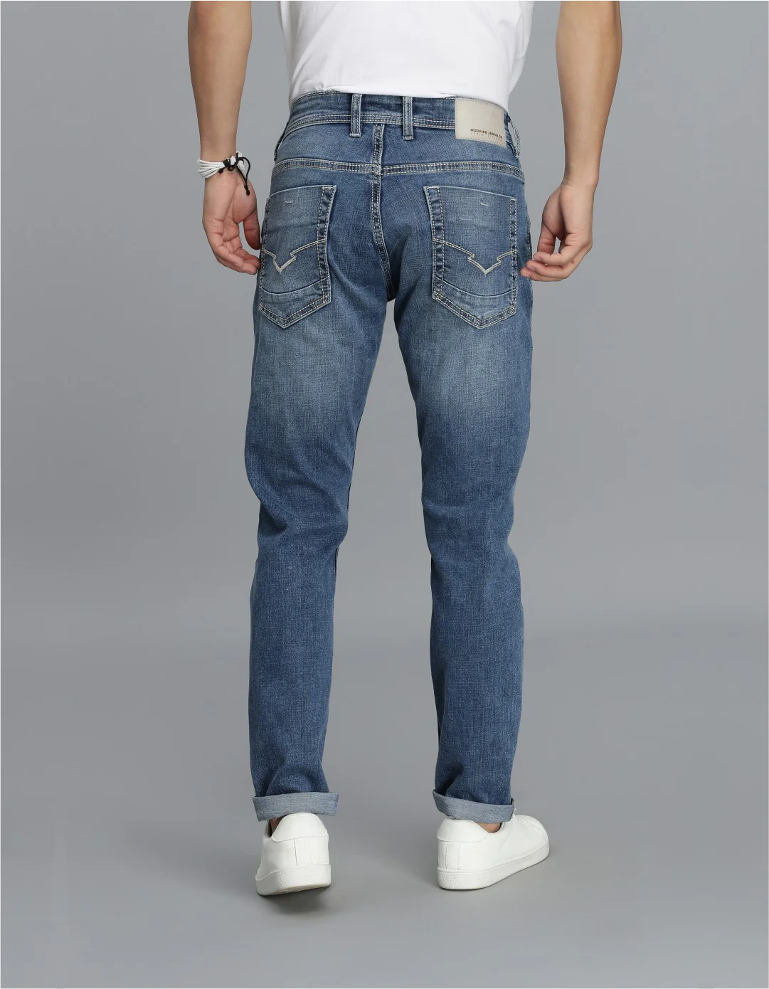 Med Blue 5 Pocket Low-Rise Ankle Length jeans - Image 5