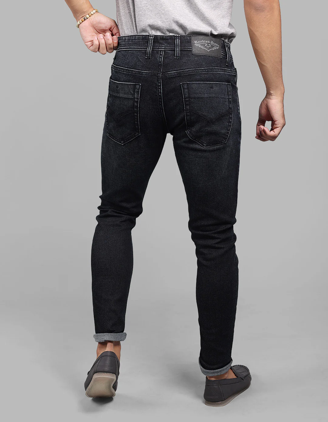 Med Blue 5 Pocket Low-Rise Ankle Length Stretch Jeans - Image 5