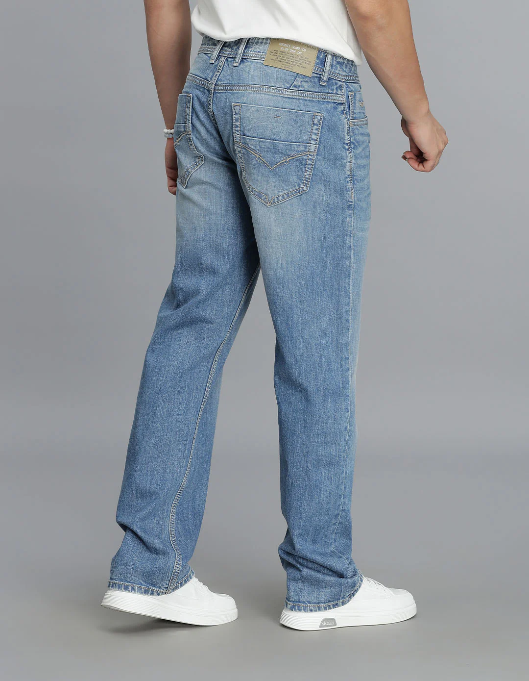 Med Blue 5 Pocket Midrise, Comfort And Straight Fit jeans - Image 5