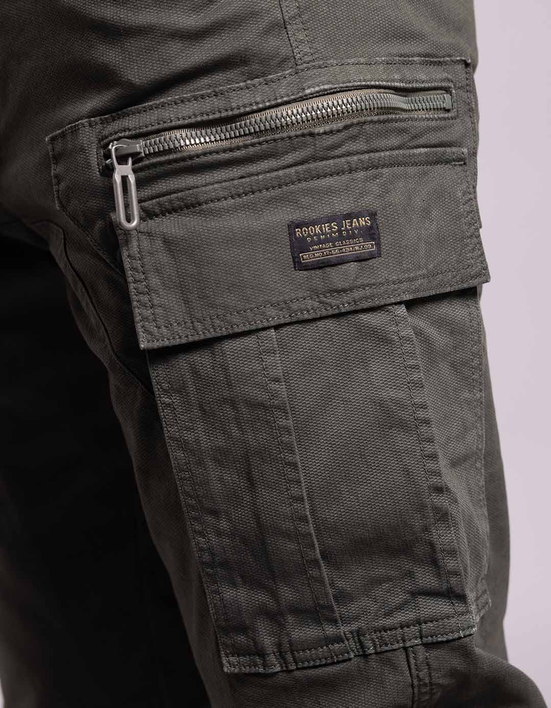 Military Green Regular Fit Cargo Pant - Image 3