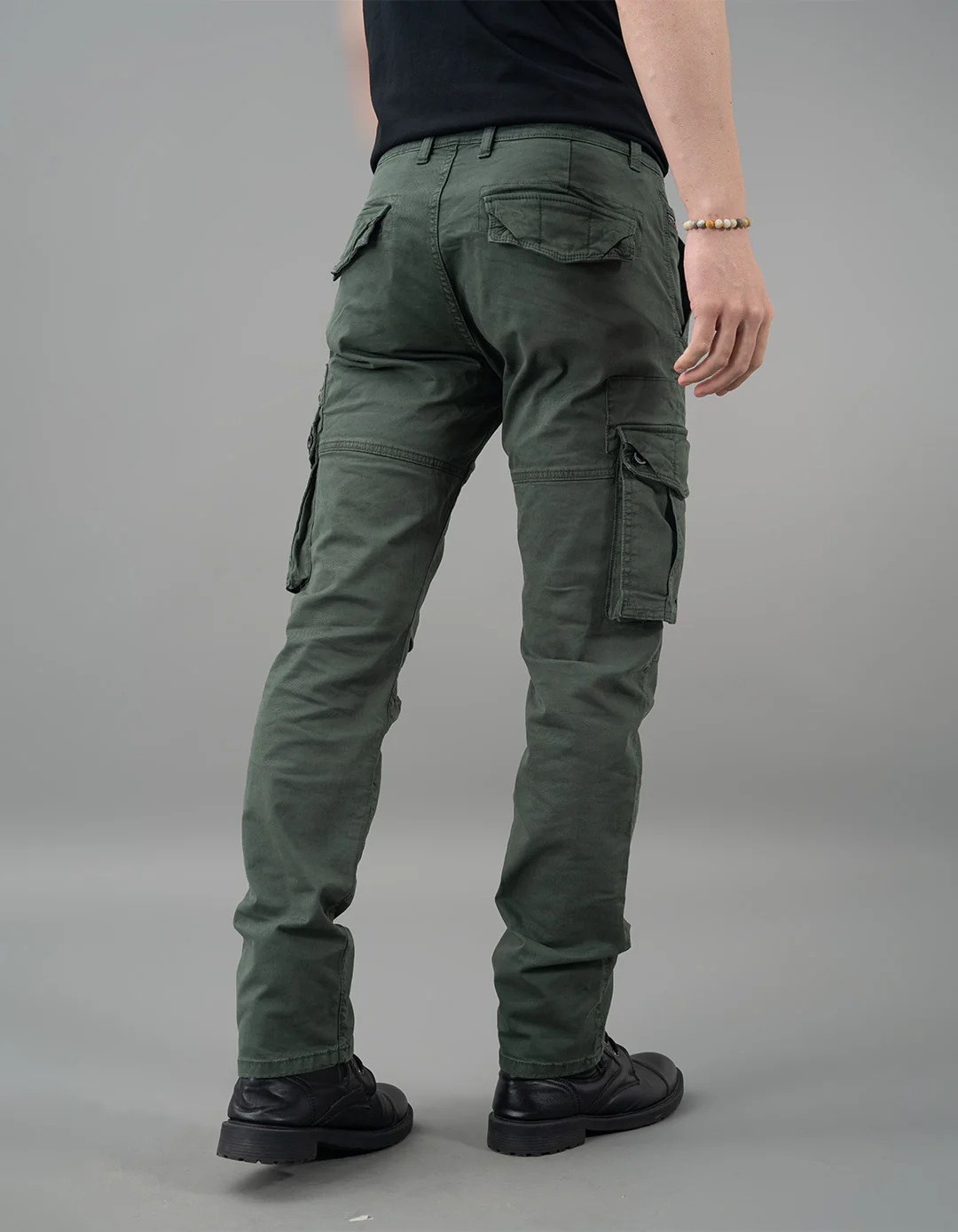 Military Green Regular Fit Cargo Pant - Image 5
