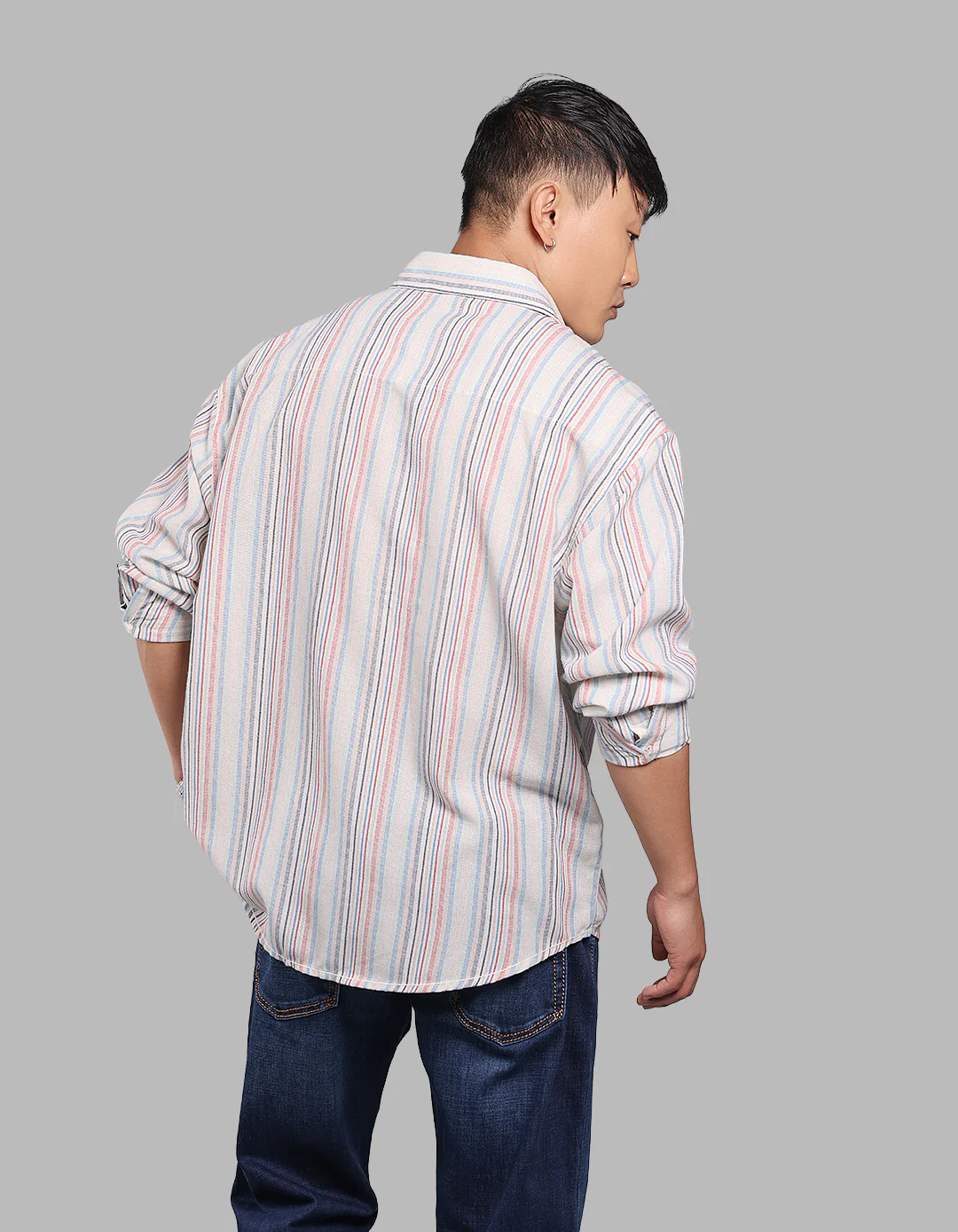 Multi Color Full Sleeve Stripe Shirt - Image 5