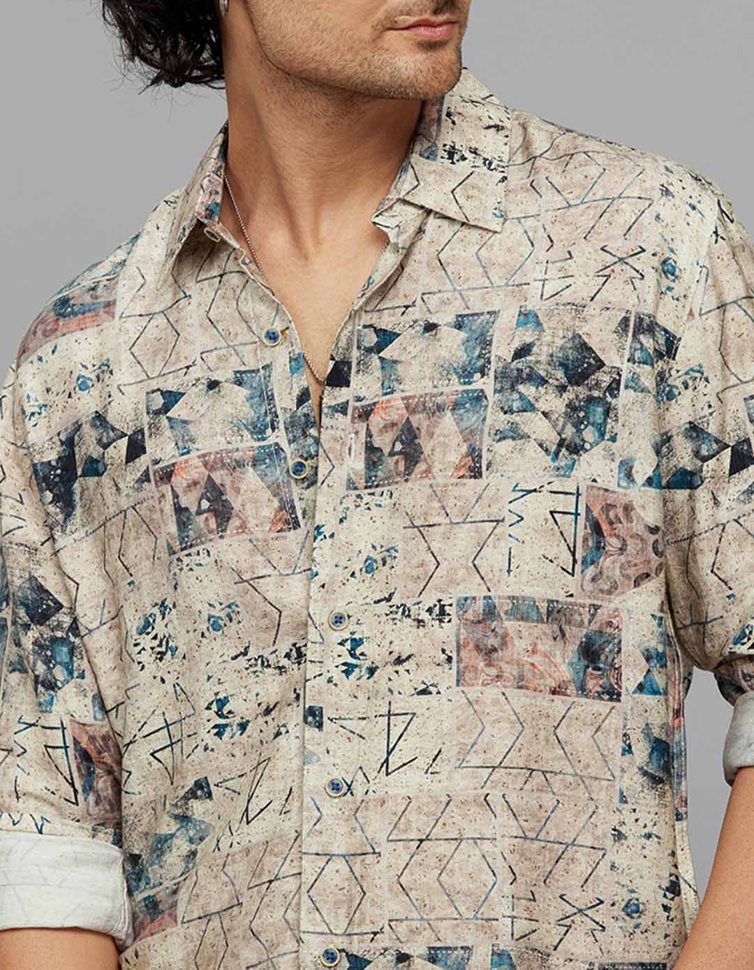 Multi Color Full Sleeves Printed Shirt - Image 5