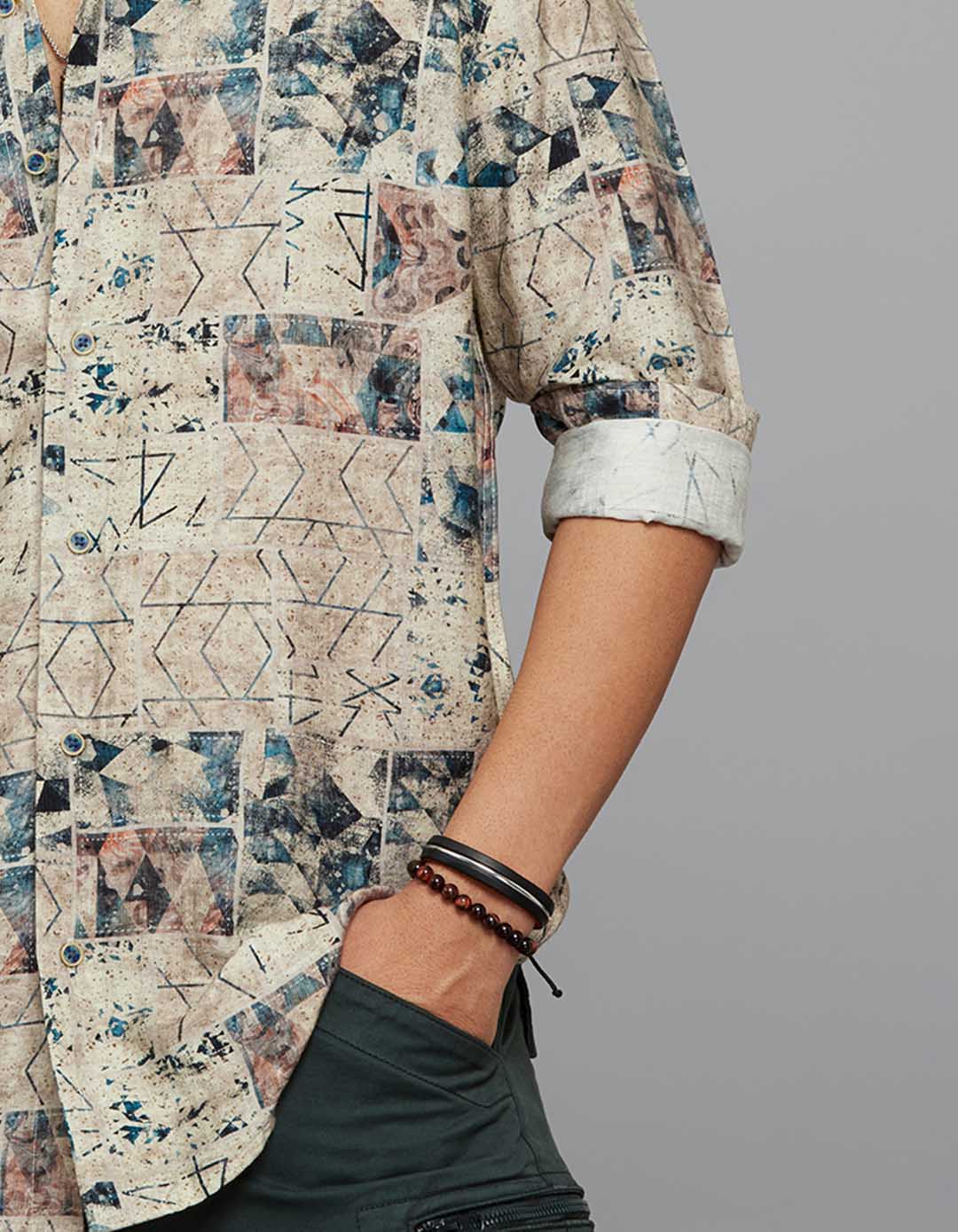 Multi Color Full Sleeves Printed Shirt - Image 6