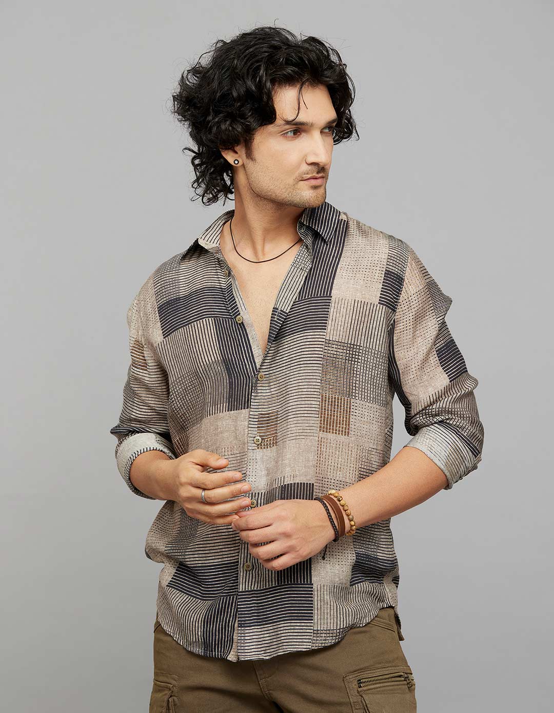 Multi Color Full Sleeves Printed Shirt