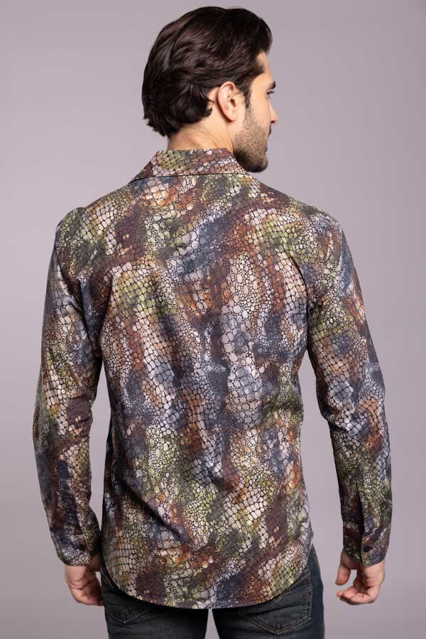 Multi Color Full Sleeves Printed Shirt - Image 5