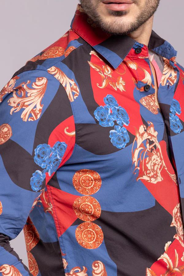 Multi Color Full Sleeves Printed Shirt - Image 6