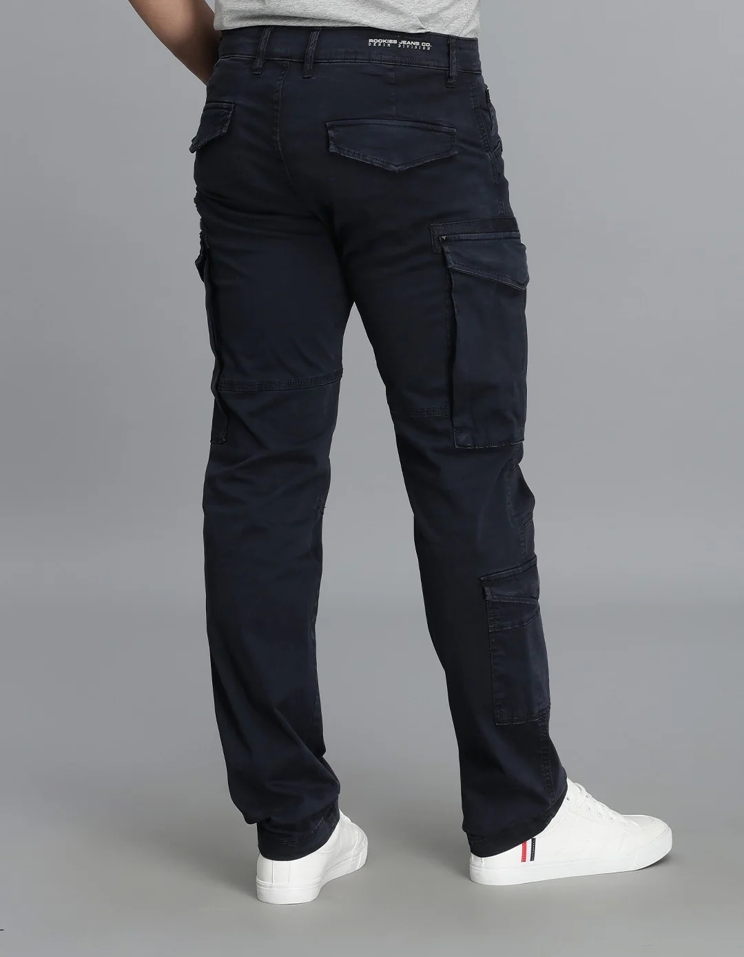 Navy Regular Fit Cargo Pant - Image 5
