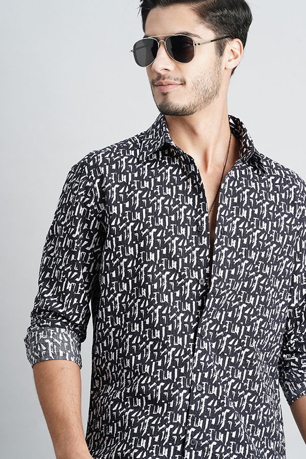 Navy White Full Sleeve Seersucker Shirt - Image 6
