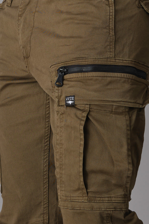 Olive Regular Fit Cargo Pant - Image 7