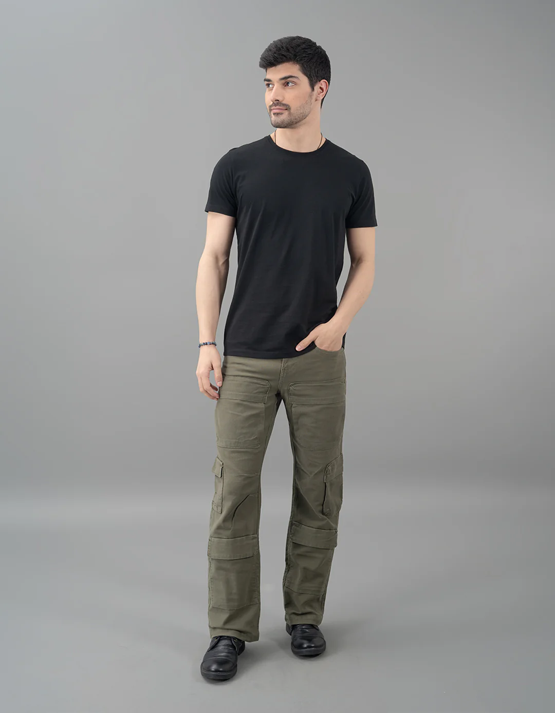 Olive Loose Fit Cargo Pant - Image 2