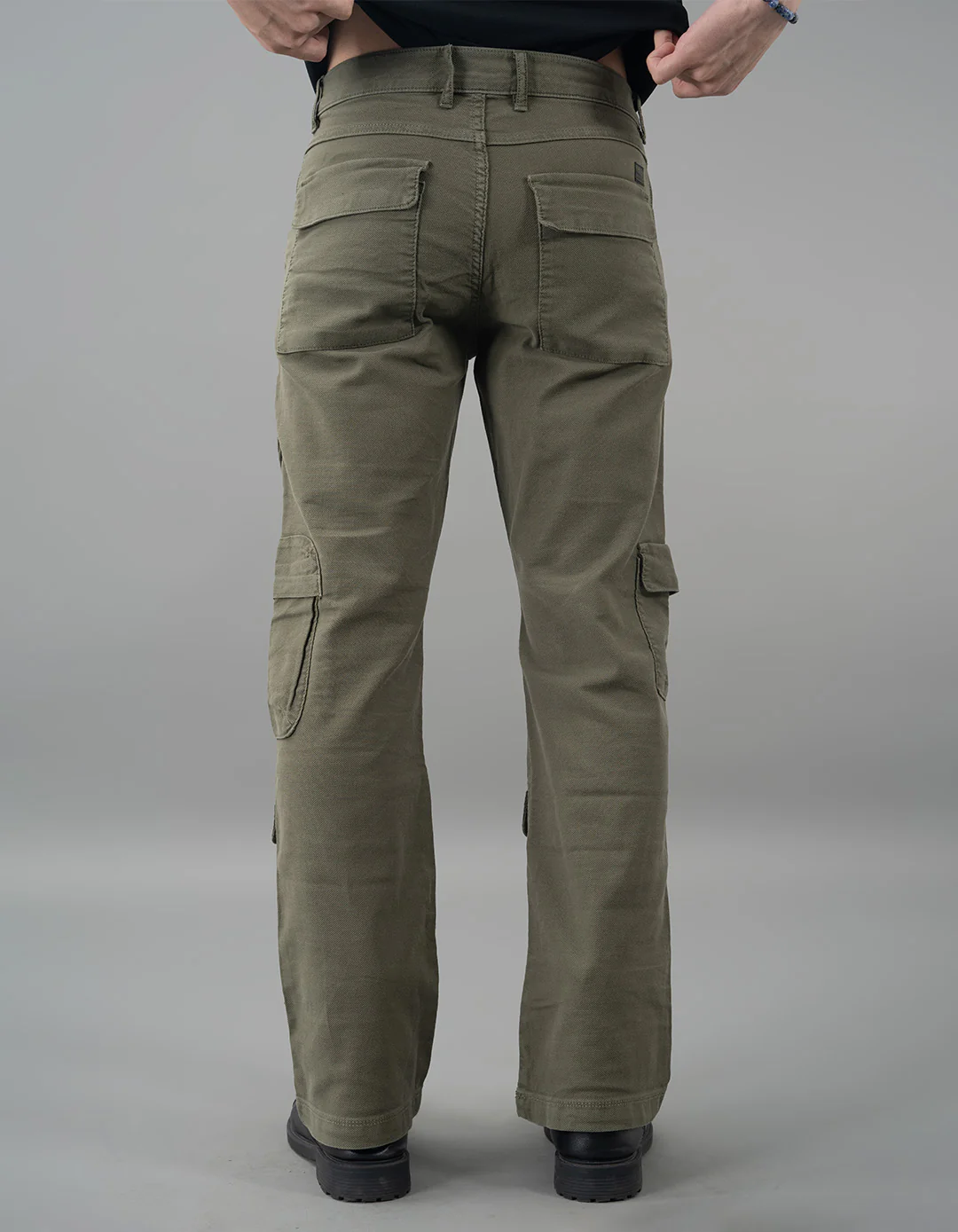 Olive Loose Fit Cargo Pant - Image 4