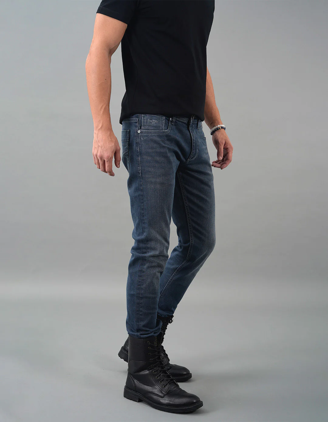 Petrol 5 Pocket Mid-Rise Slim Straight Fit Jeans - Image 4