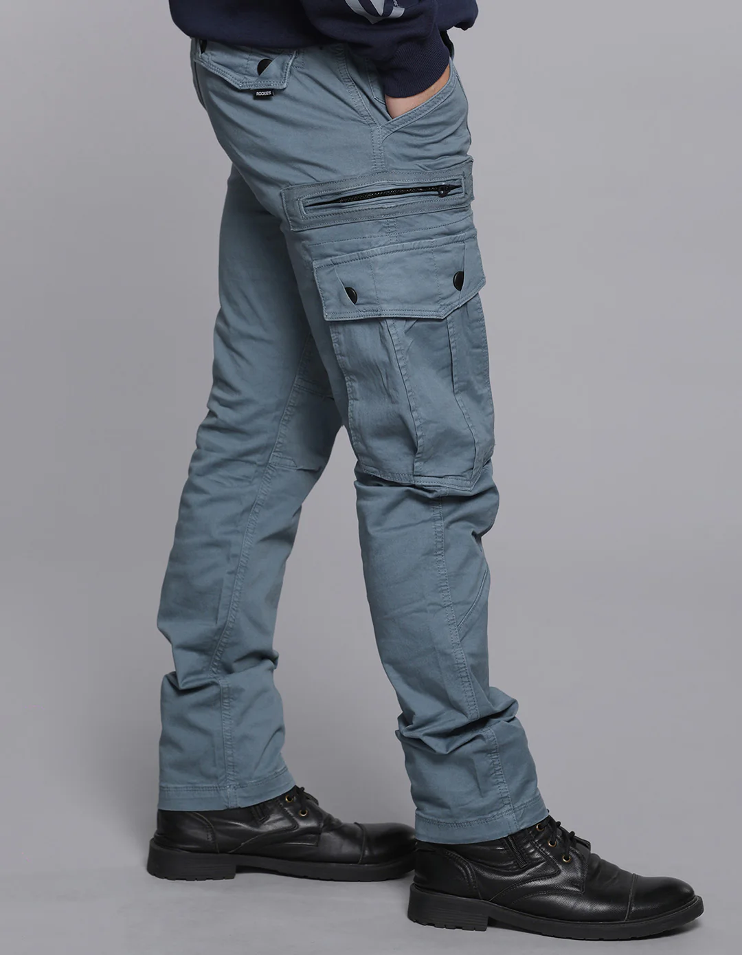 Petrol Regular Fit Cargo Pant - Image 5