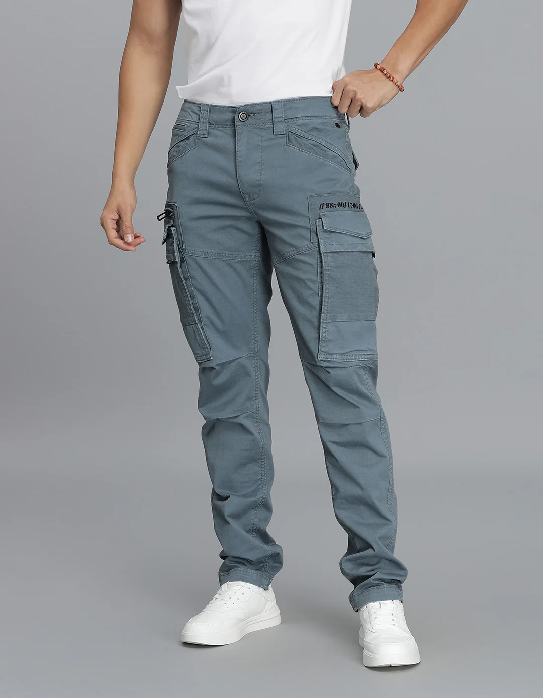 Petrol Regular Fit Cargo Pant