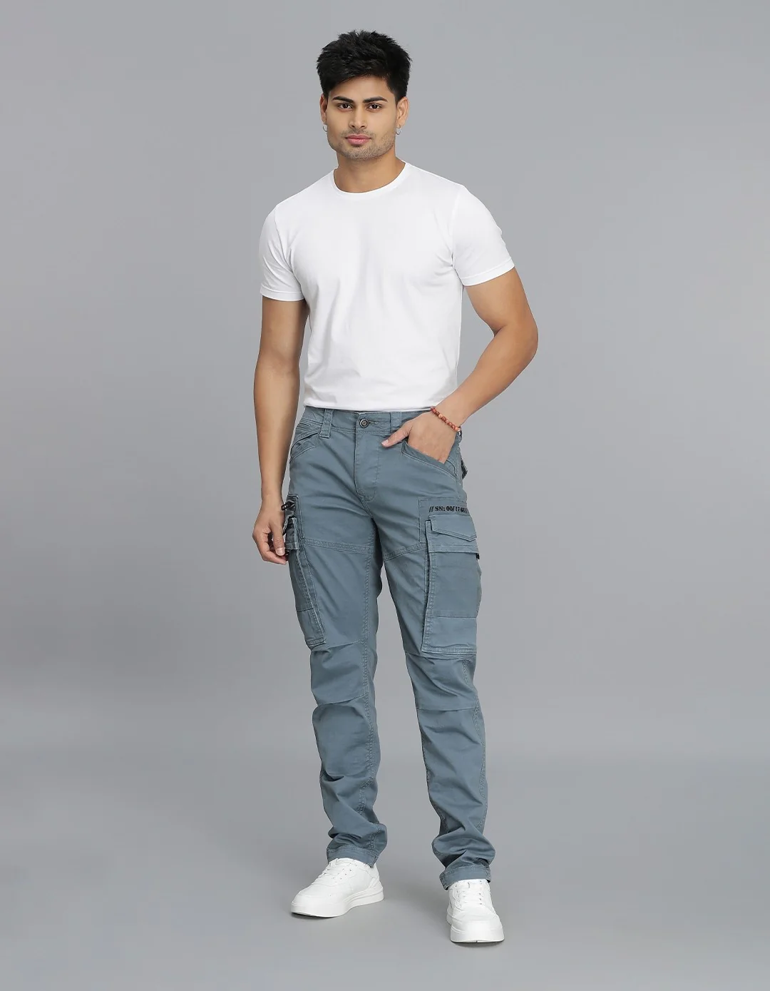 Petrol Regular Fit Cargo Pant - Image 2