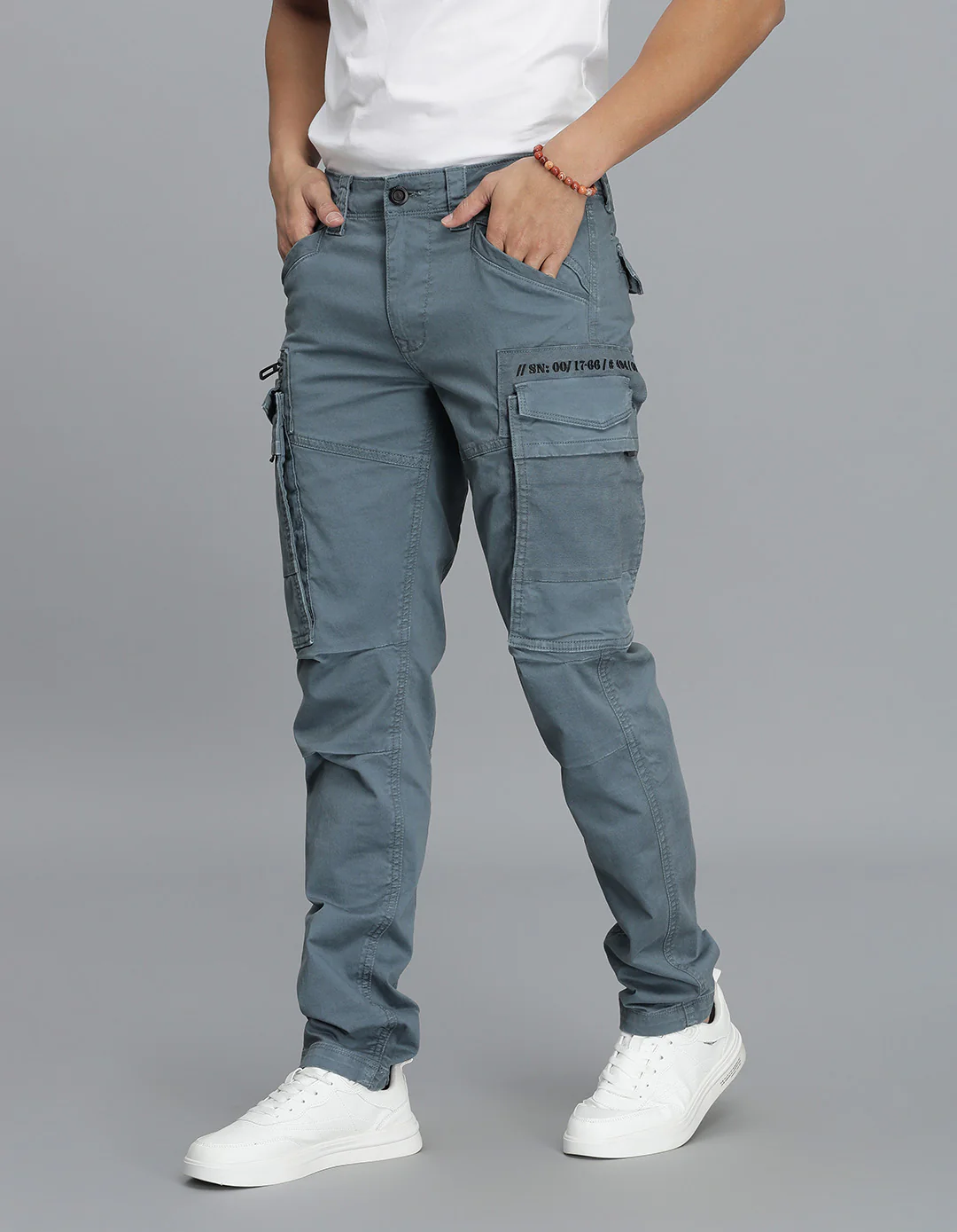 Petrol Regular Fit Cargo Pant - Image 3