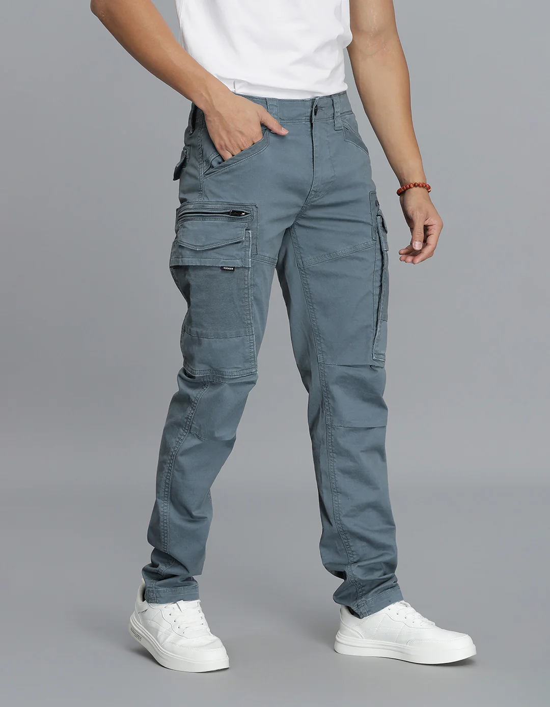 Petrol Regular Fit Cargo Pant - Image 4