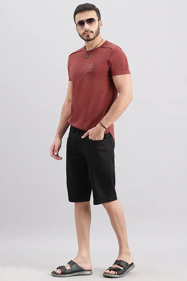 Red Pear Half Sleeve Round Neck Tee - Image 2
