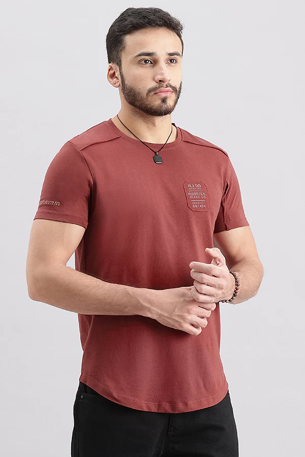 Red Pear Half Sleeve Round Neck Tee - Image 3
