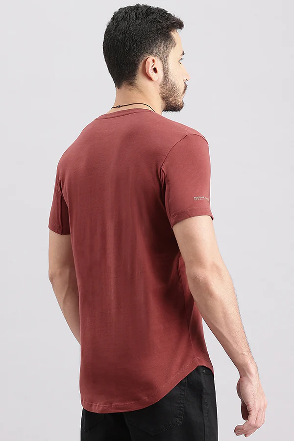 Red Pear Half Sleeve Round Neck Tee - Image 4