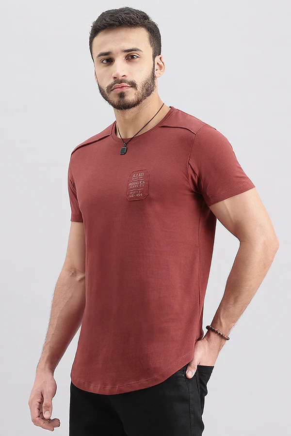 Red Pear Half Sleeve Round Neck Tee - Image 5