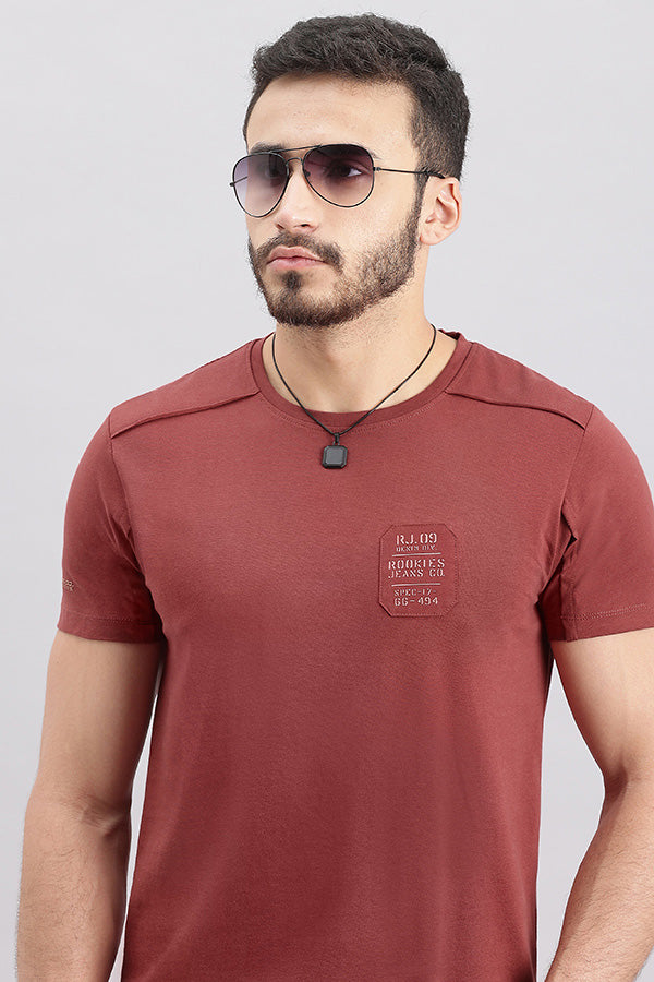 Red Pear Half Sleeve Round Neck Tee - Image 6