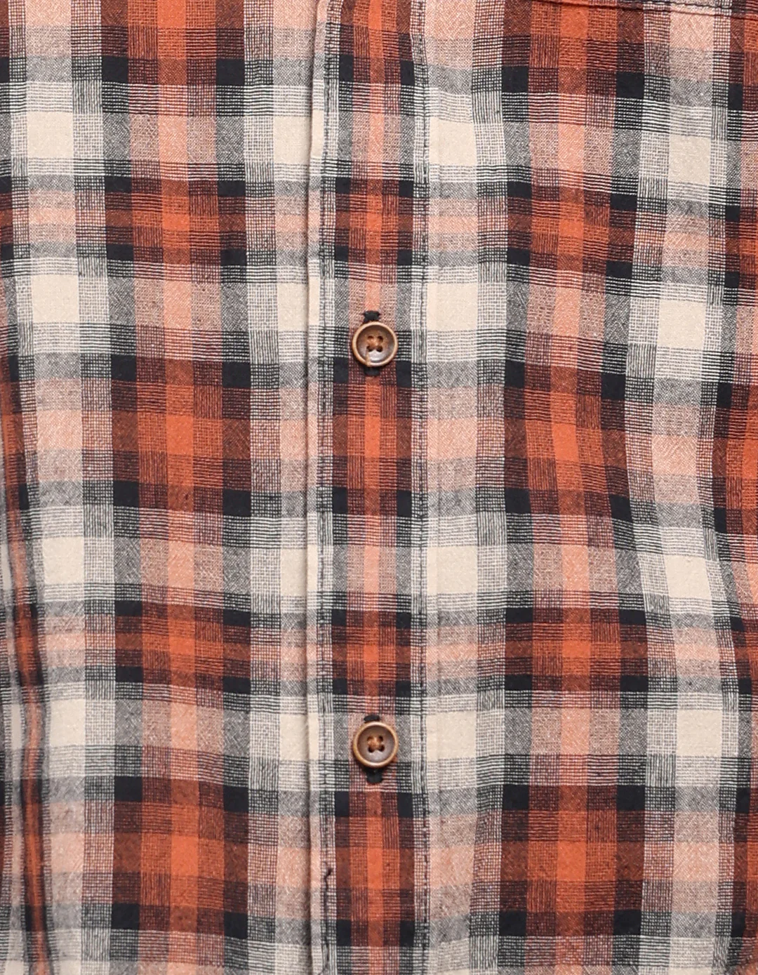 Rust Black 100% Cotton Full Sleeve Check Shirt - Image 7