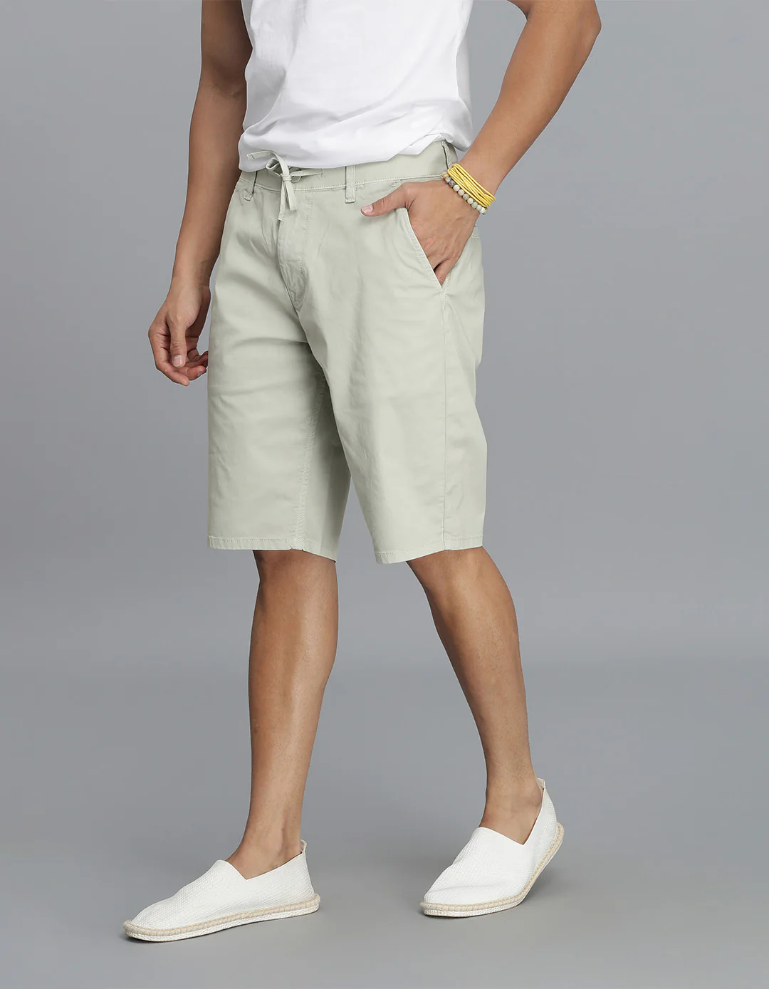 Silver Grey Chino Short - Image 3