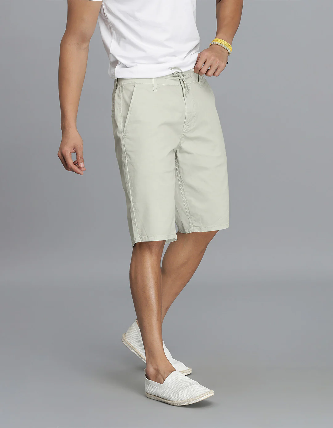 Silver Grey Chino Short - Image 4