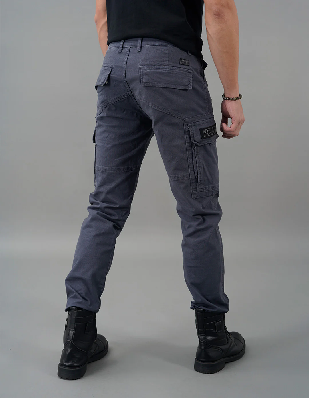 Slate Grey Regular Fit Cargo Pant - Image 5