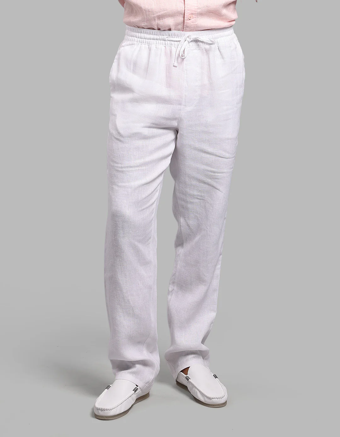 White 100% Linen Pant - Image 6