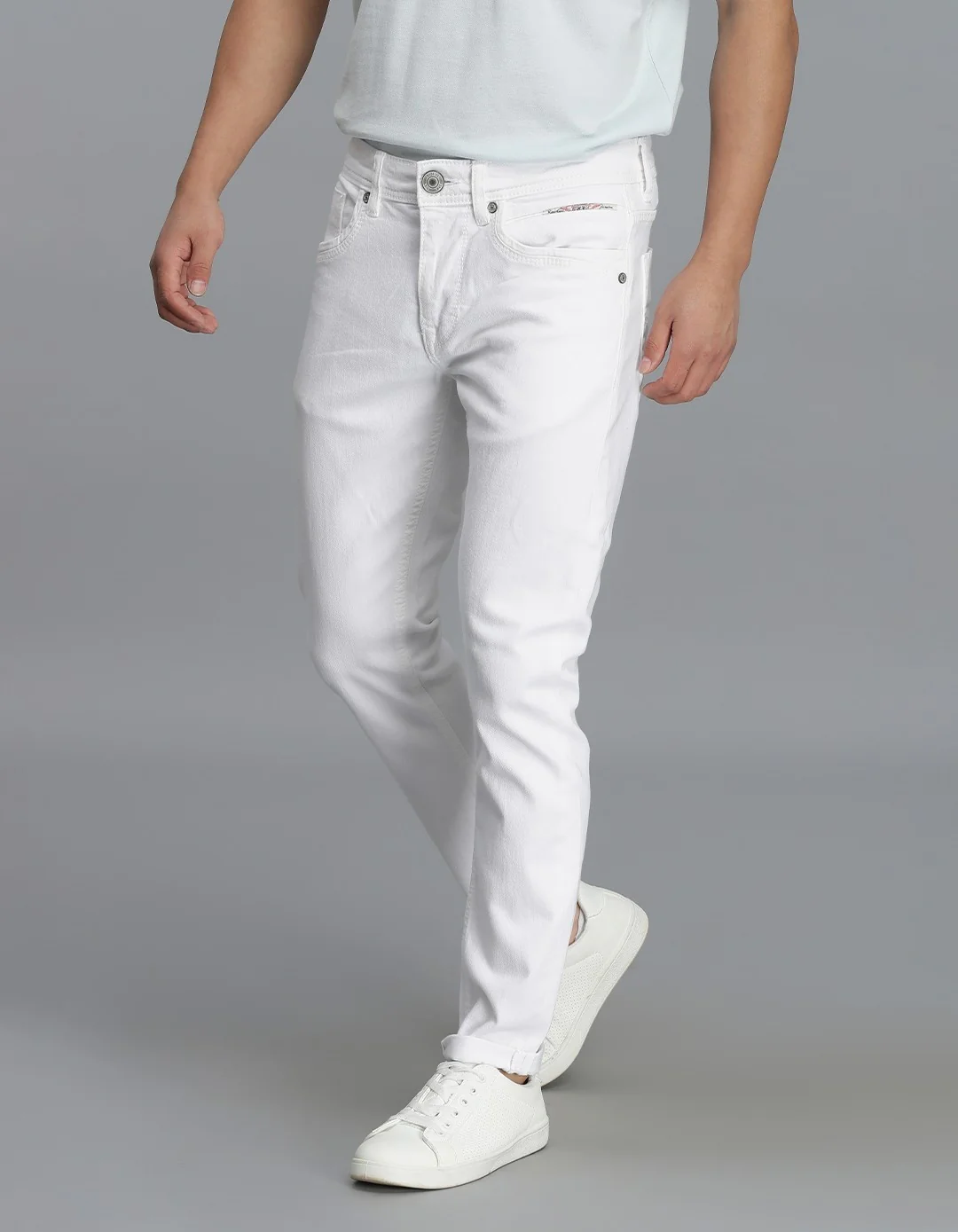 White 5 Pocket Low-Rise Ankle Length jeans - Image 3