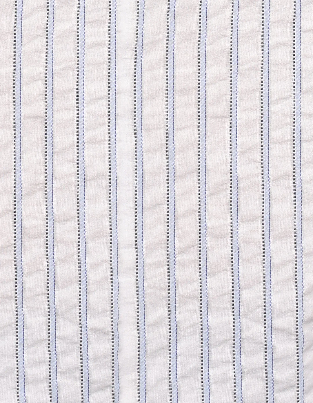 White Blue 100% Cotton Full Sleeve Stripe Shirt - Image 7