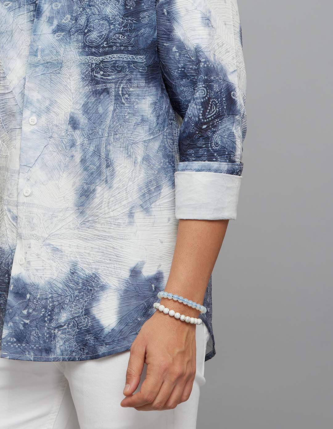 White Full Sleeves Printed Shirt - Image 5