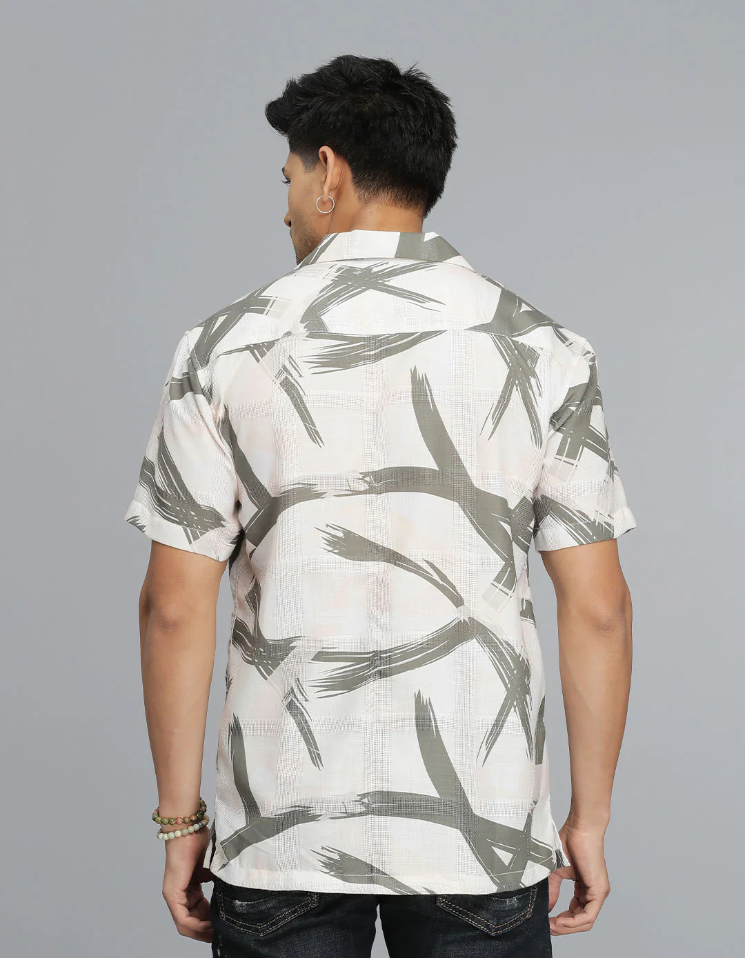 WHITE HALF SLEEVE PRINTED SHIRT - Image 2