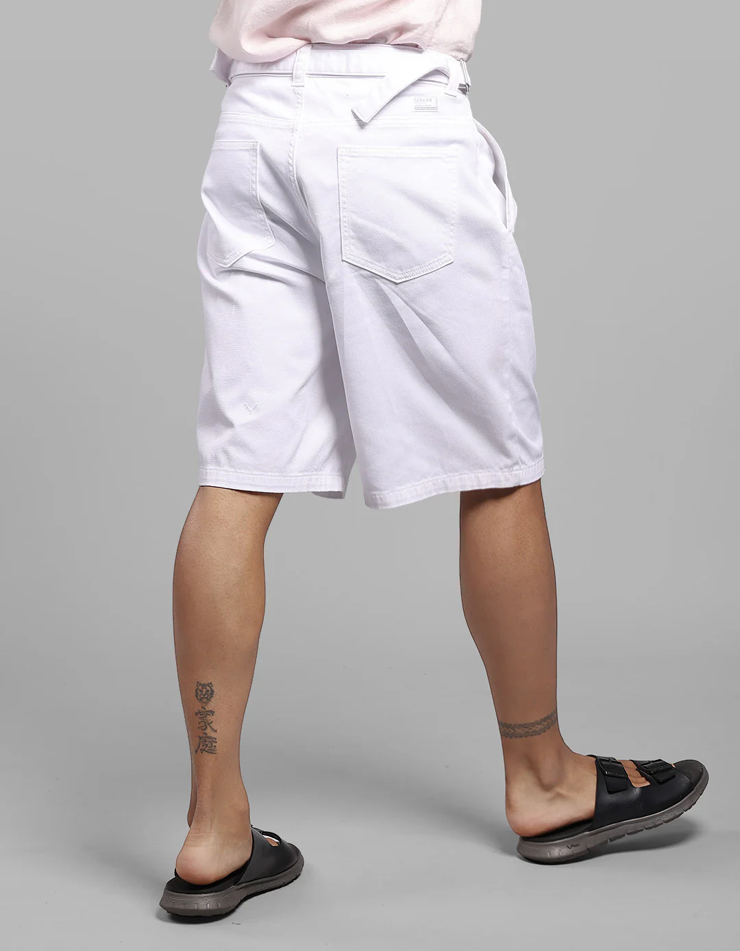 White Loose Fit Cotton Short - Image 6