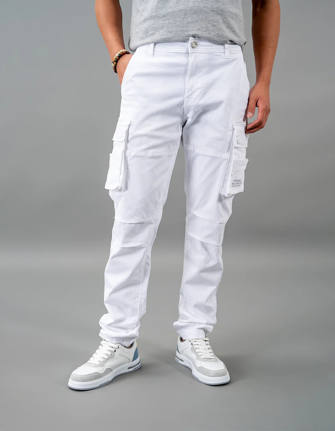 White Regular Fit Cargo Pant